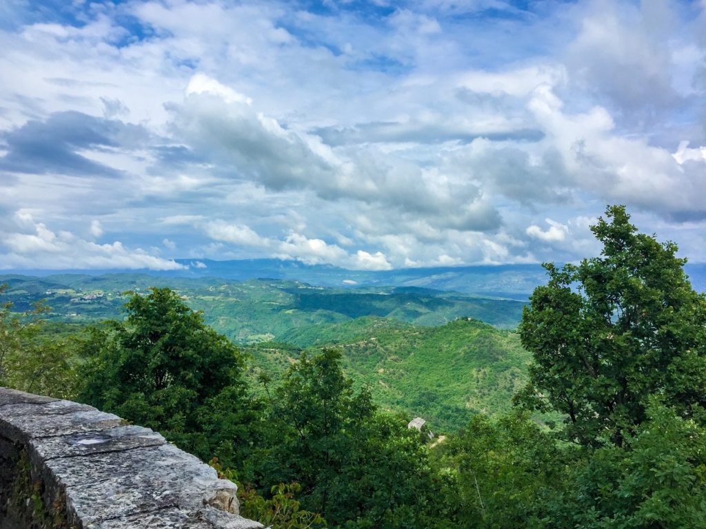 View from the top of Gračišće in Istria, Croatia