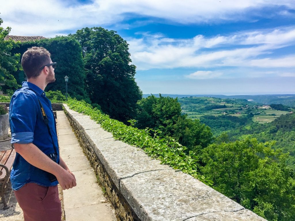 Our view in Groznjan in Istria, Croatia