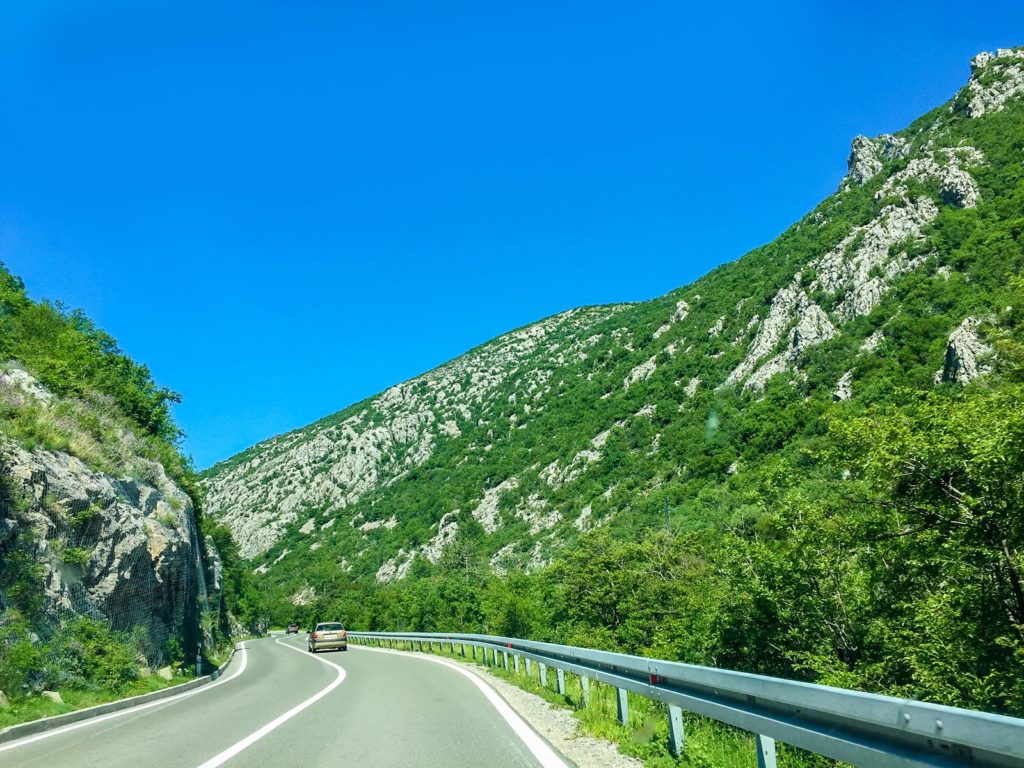 Twisting roads in Croatia
