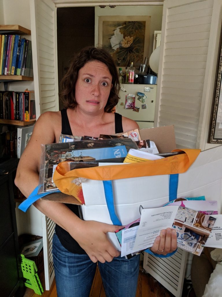 All the mail we needed to go through when we got home!