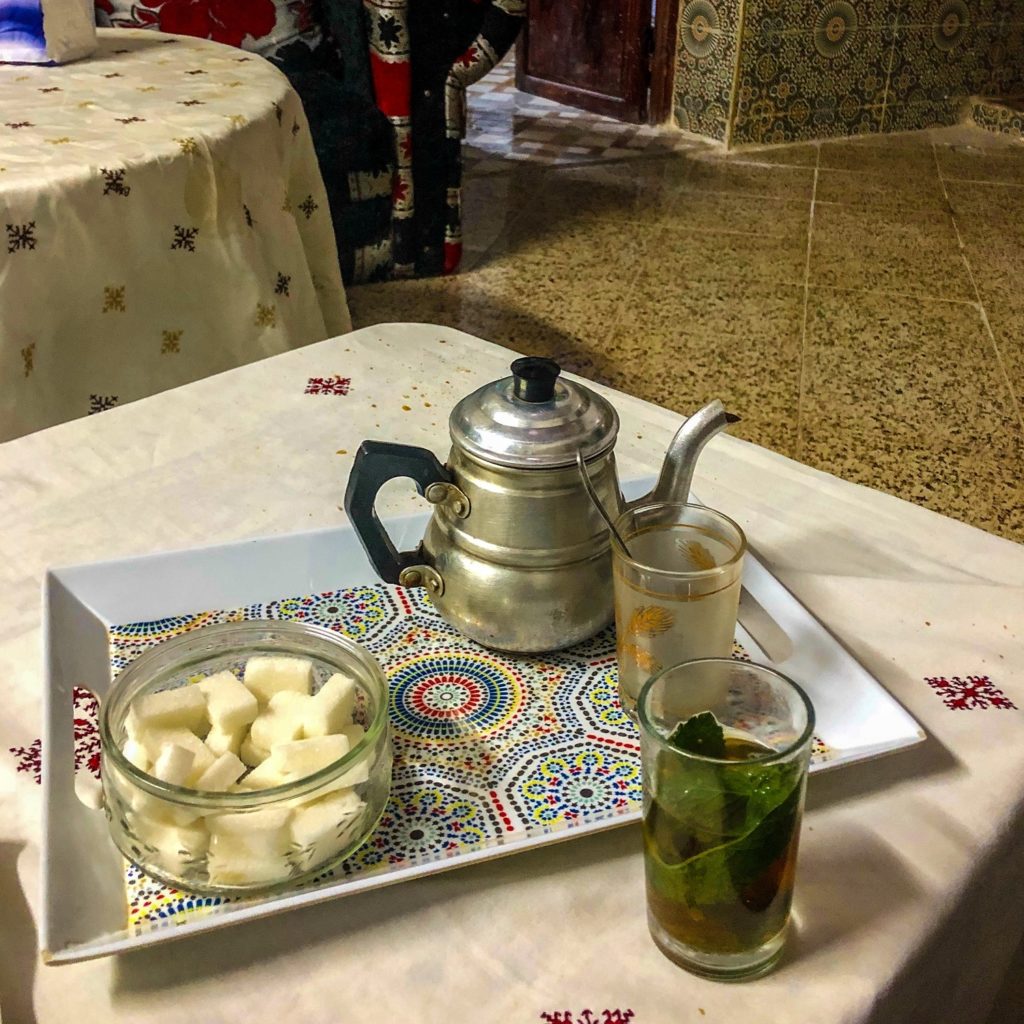 Mint tea in Fez, Morocco.